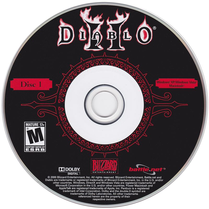 Media for Diablo: Battle Chest (Macintosh and Windows) (Diablo II + Expansion set only): Diablo II - Disc 1/3