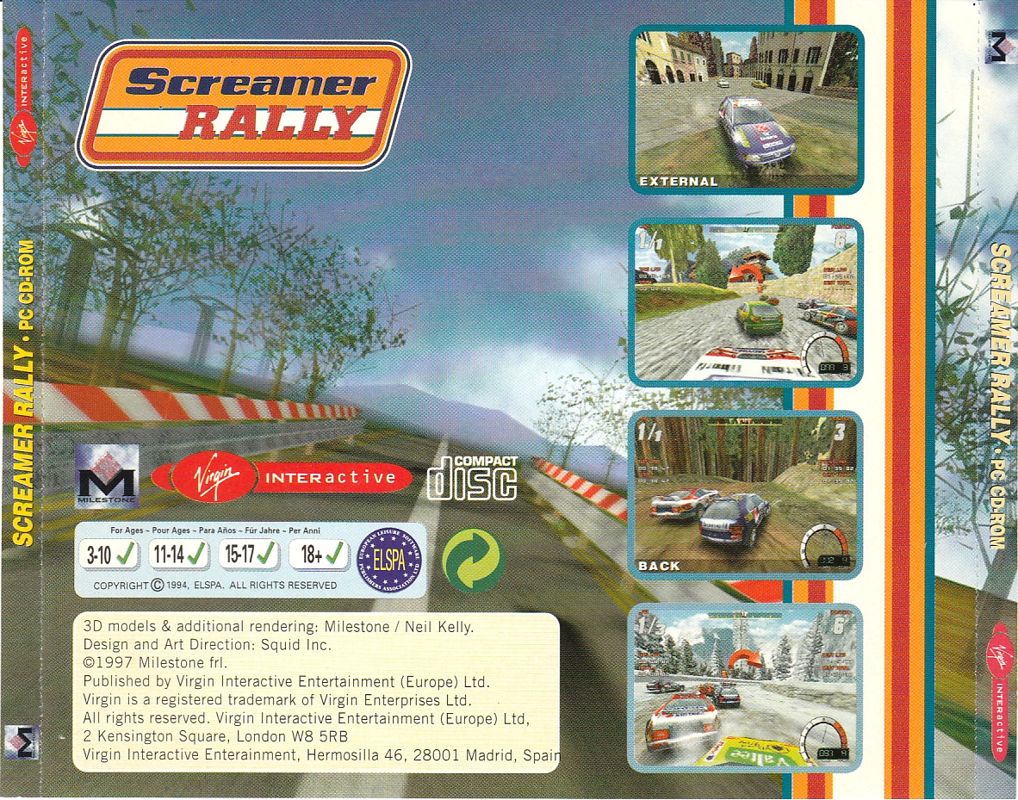 Other for Screamer Rally (DOS): Jewel Case - Back