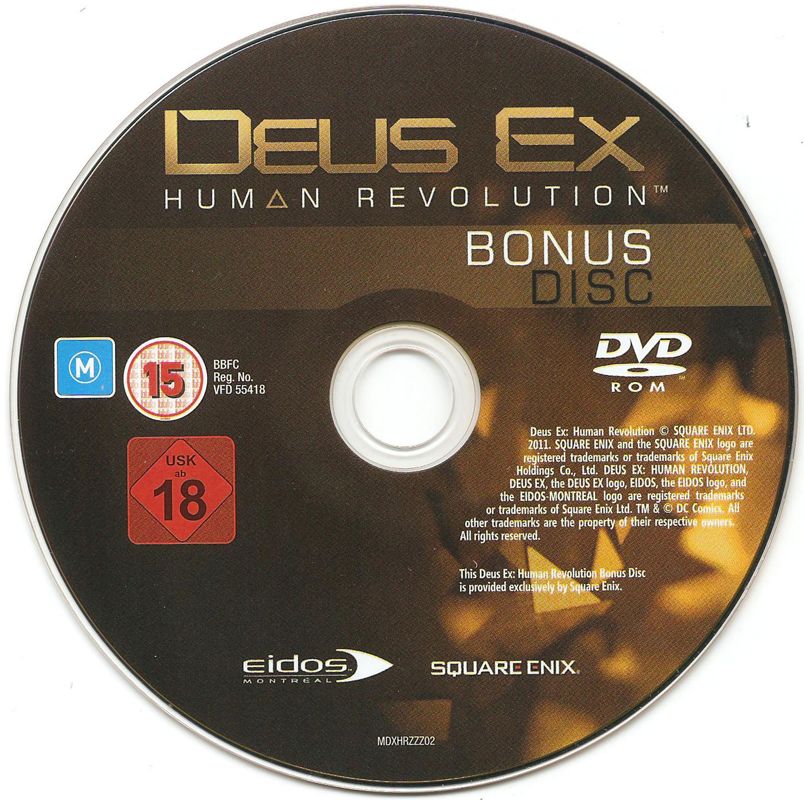 Extras for Deus Ex: Human Revolution (Collector's Edition) (PlayStation 3): Bonus DVD