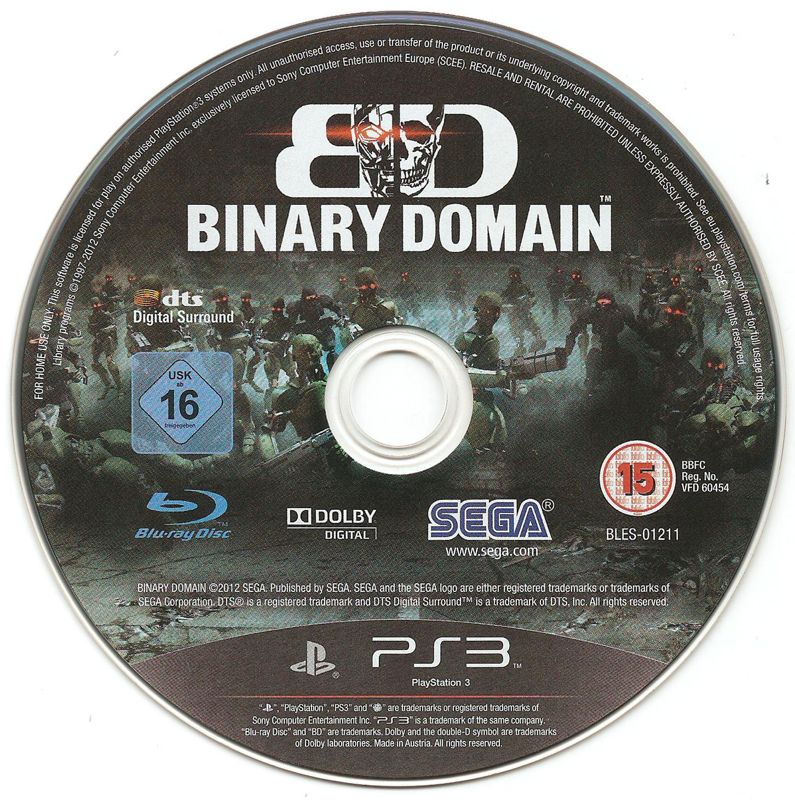 Media for Binary Domain (PlayStation 3)