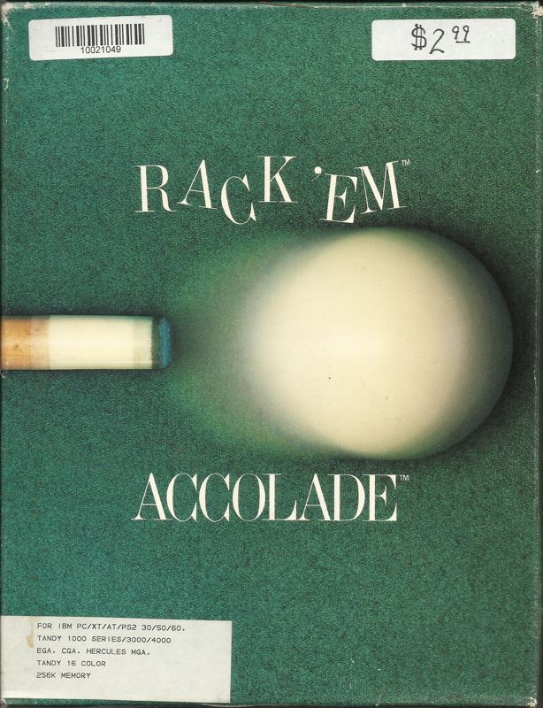 Front Cover for Rack 'Em (DOS) (3.5" Release (Re-released in 1993))