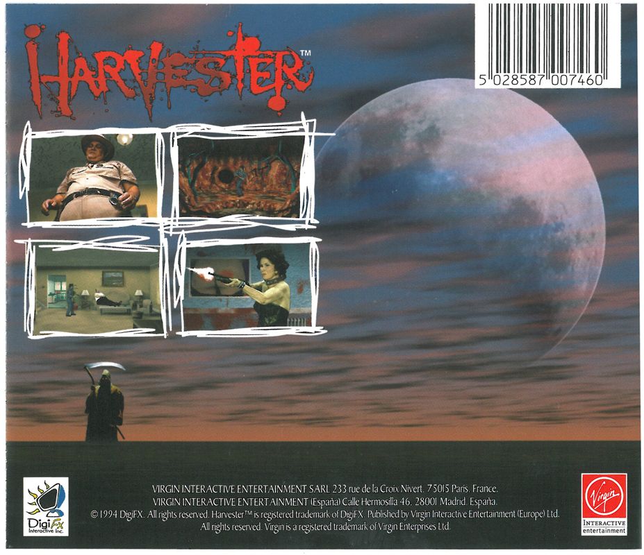 Other for Harvester (DOS): Jewel Case - Back
