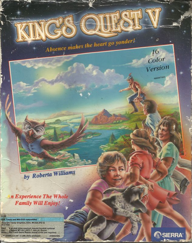 Front Cover for King's Quest V: Absence Makes the Heart Go Yonder! (DOS) (Dual Media EGA 16 color version (0.000.062))