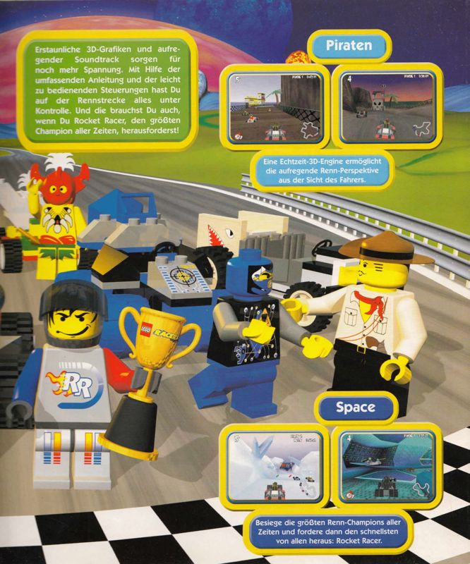 Inside Cover for LEGO Racers (Windows): right side