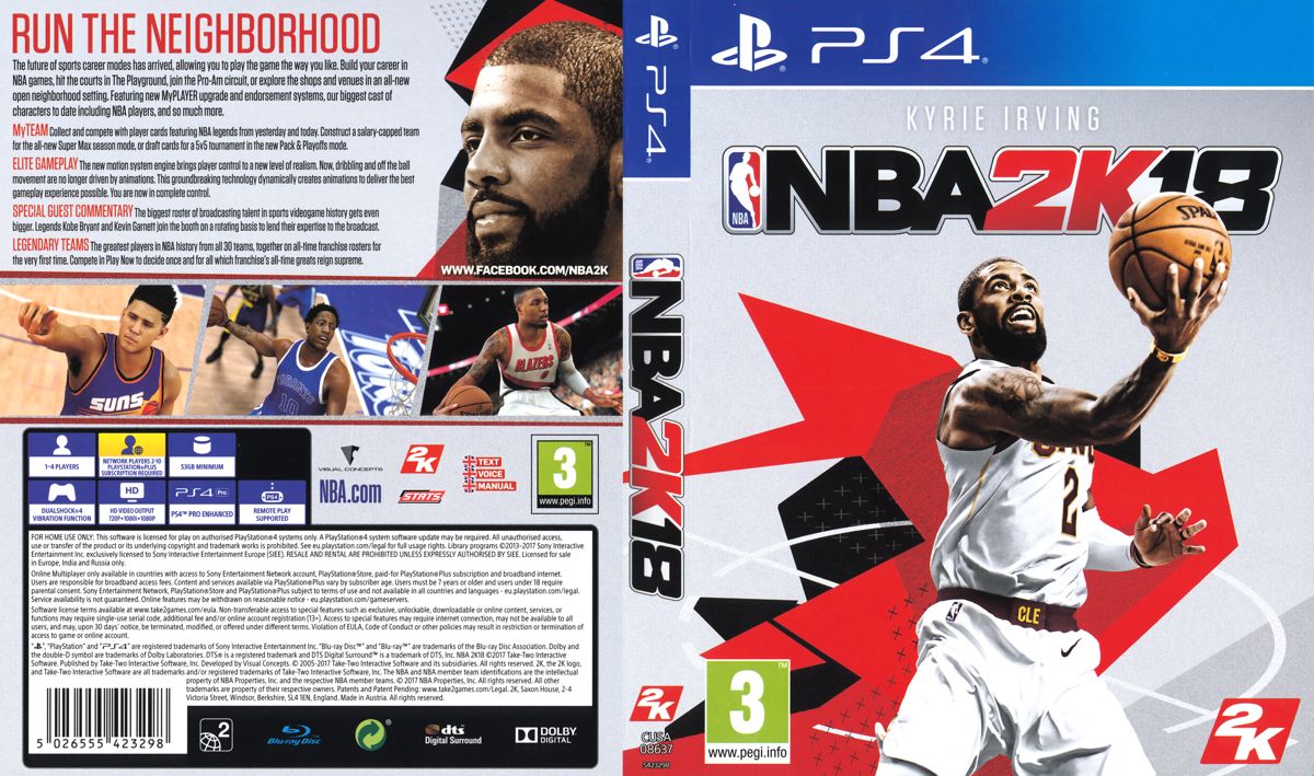 NBA 2K18 cover or packaging material - MobyGames