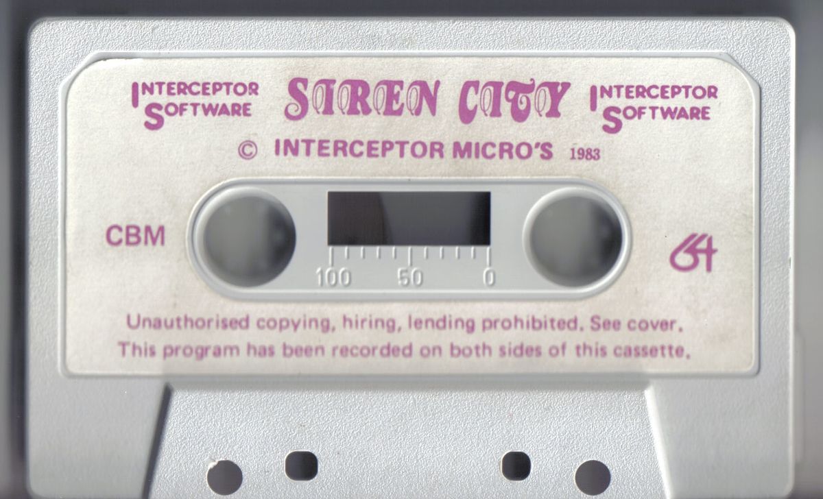 Media for Siren City (Commodore 64)