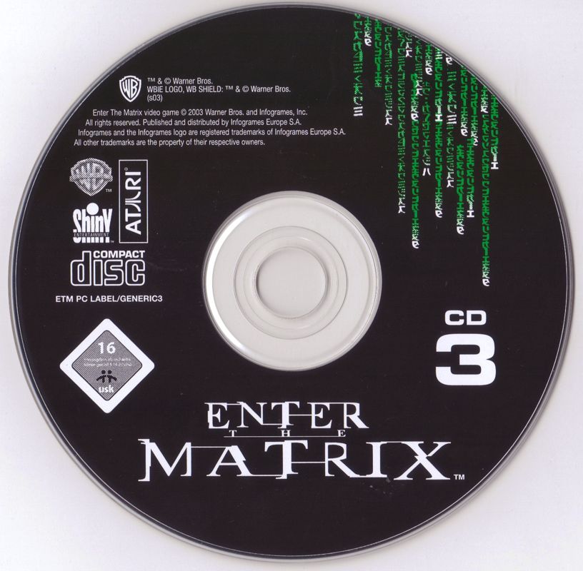 Media for Enter the Matrix (Windows): Disc 3