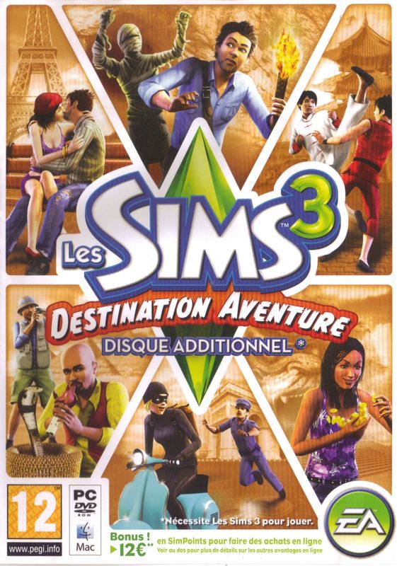 Front Cover for The Sims 3: World Adventures (Macintosh and Windows)