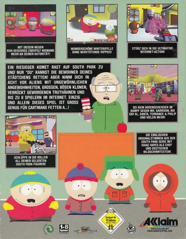 Back Cover for South Park (Windows)