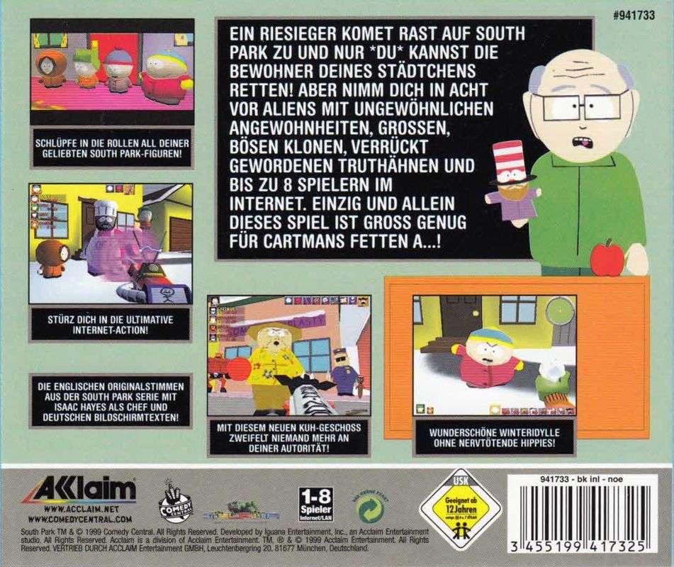 Other for South Park (Windows): Jewel Case - Back