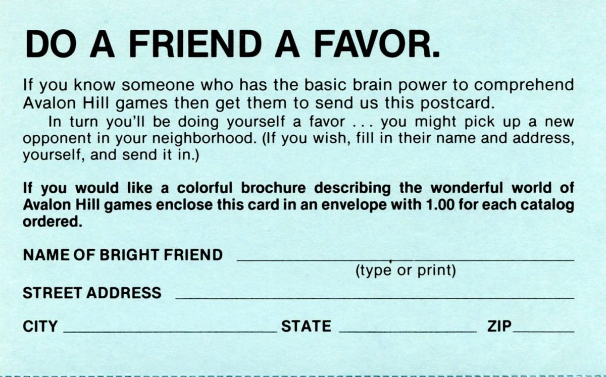Extras for Super Bowl Sunday (Commodore 64): Friend A Favor - Back