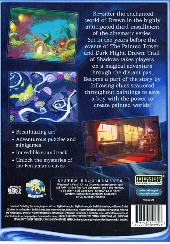 Back Cover for Drawn: Trail of Shadows (Windows)