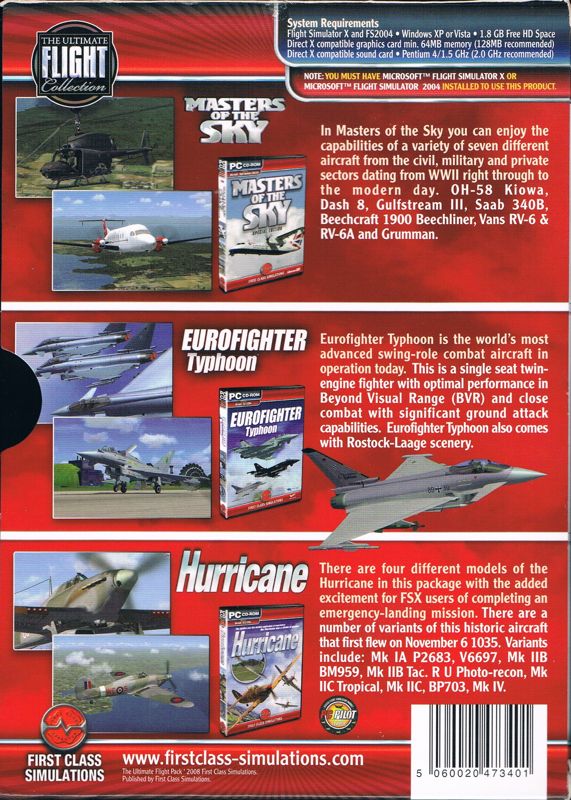 Back Cover for The Ultimate Flight Collection (Windows): tUFC