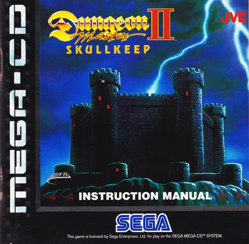 Manual for Dungeon Master II: Skullkeep (SEGA CD): Front (60-page)