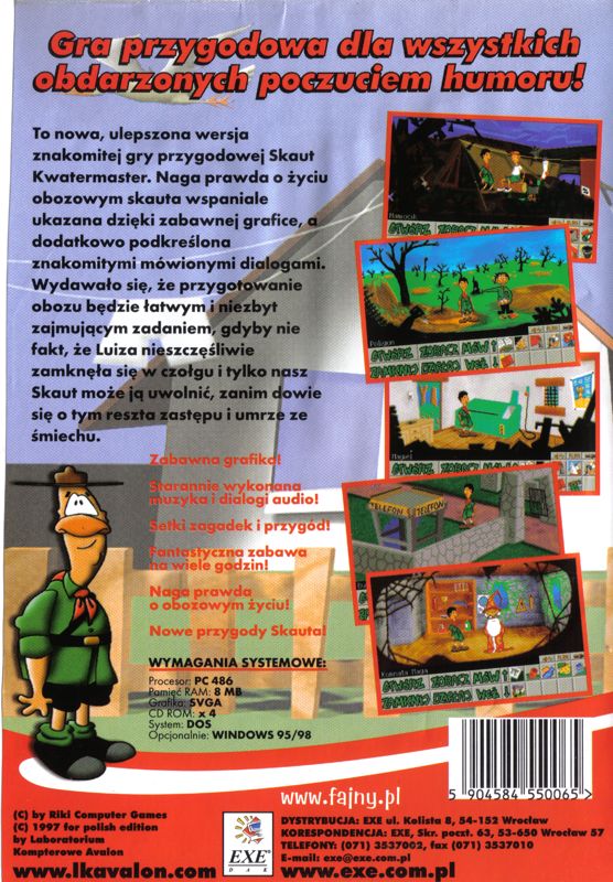 Back Cover for Skaut Kwatermaster (DOS) (Fajna Seria release)