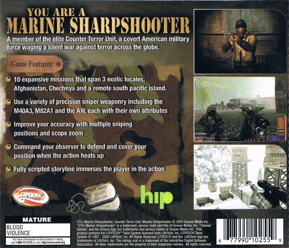 Back Cover for CTU: Marine Sharpshooter (Windows)