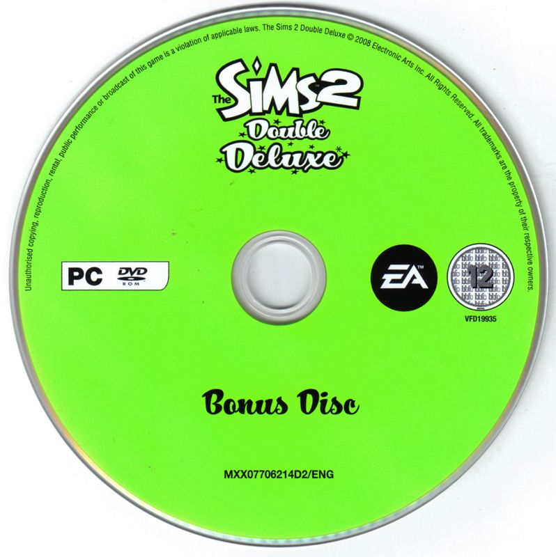Media for The Sims 2: Double Deluxe (Windows): Bonus Disc