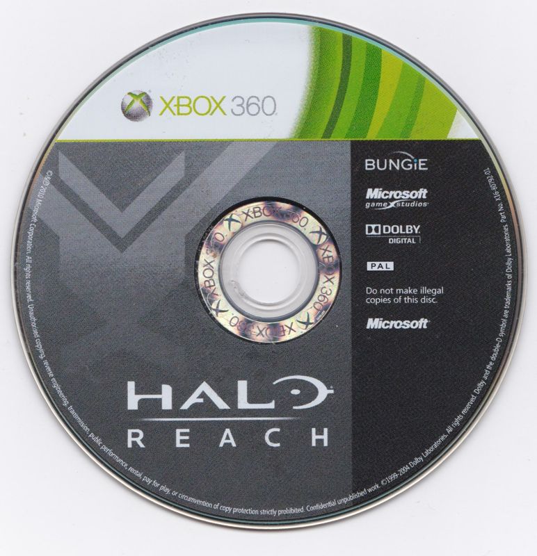 Media for Halo: Reach (Xbox 360) (Made in Ireland. Alternate product code)