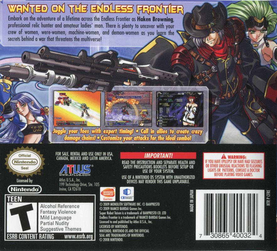 Super Robot Taisen OG Saga: Endless Frontier cover or packaging ...