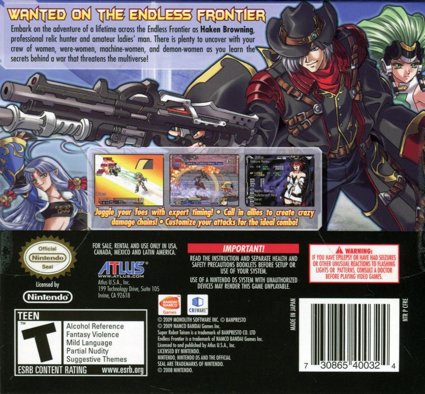 Super Robot Taisen OG Saga: Endless Frontier cover or packaging ...