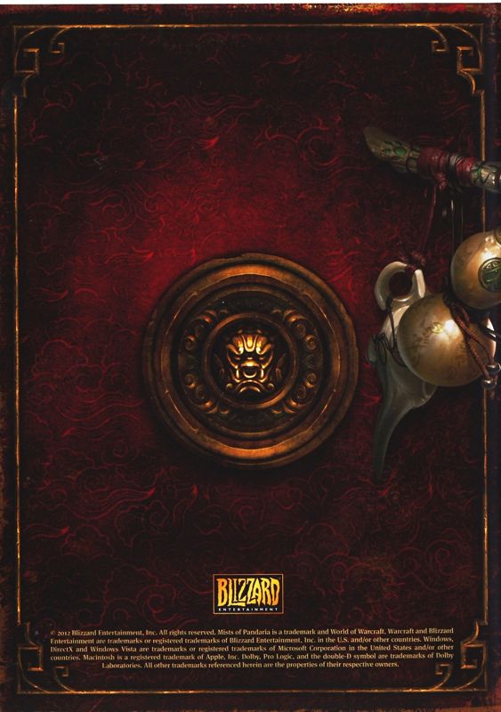 Other for World of WarCraft: Mists of Pandaria (Collector's Edition) (Macintosh and Windows): Keep Case - Back (Game)