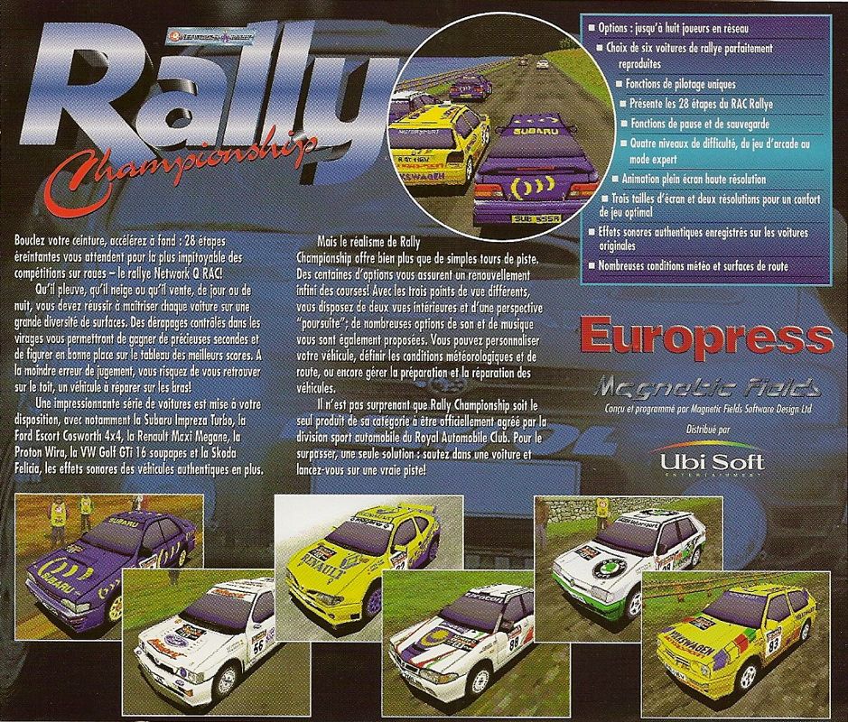 Other for Rally Championship: International Off-Road Racing (DOS) (Ubi Soft Classics Collection release): Jewel Case - Back