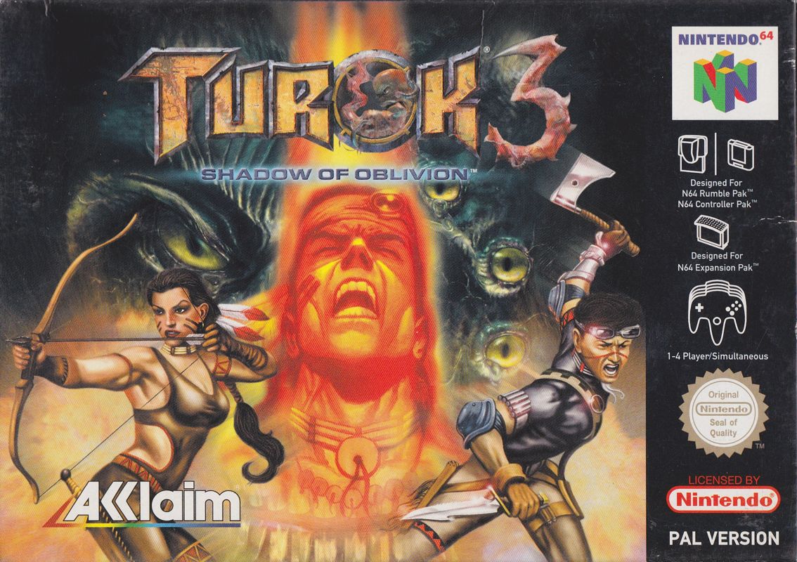 Front Cover for Turok 3: Shadow of Oblivion (Nintendo 64)