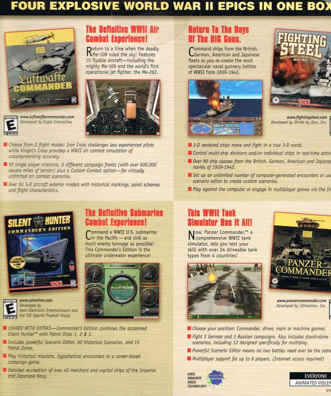 Back Cover for Ultimate Wargame Collection Volume 2: World War II (DOS and Windows)