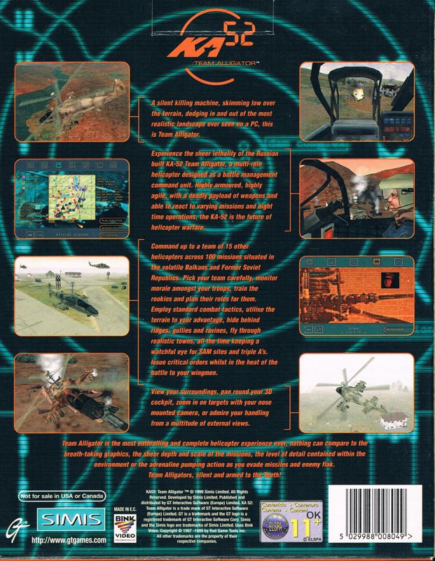 Back Cover for Ka-52 Team Alligator (Windows)