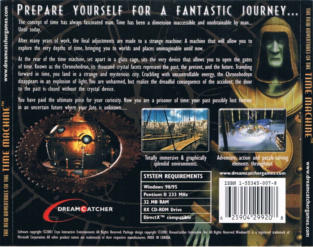 Other for 2 for 1: The Mystery of the Nautilus / The New Adventures of the Time Machine (Windows): The New Adventures of the Time Machine - Jewel Case - Back