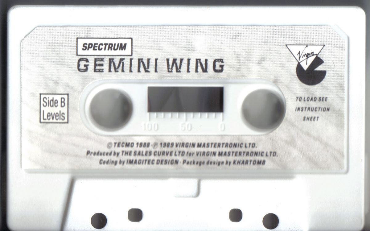 Media for Gemini Wing (ZX Spectrum): Side B - Levels