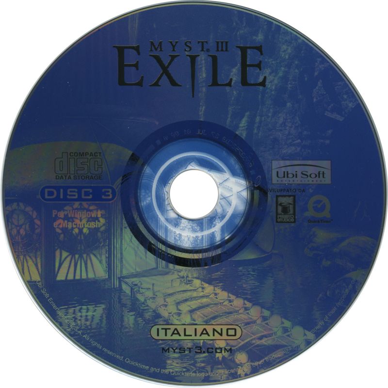 Media for Myst III: Exile (Collector's Edition) (Windows): disc 3