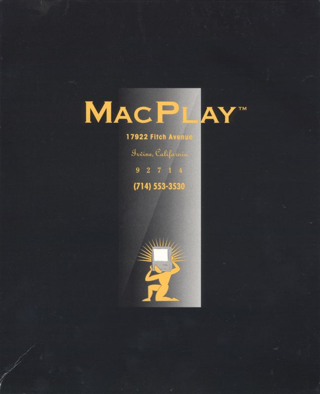 Inside Cover for Virtual Pool (Macintosh): Back