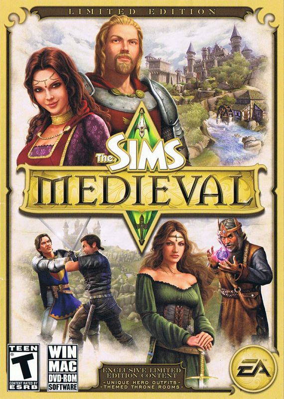 Front Cover for The Sims: Medieval (Macintosh and Windows) (Limited Edition)