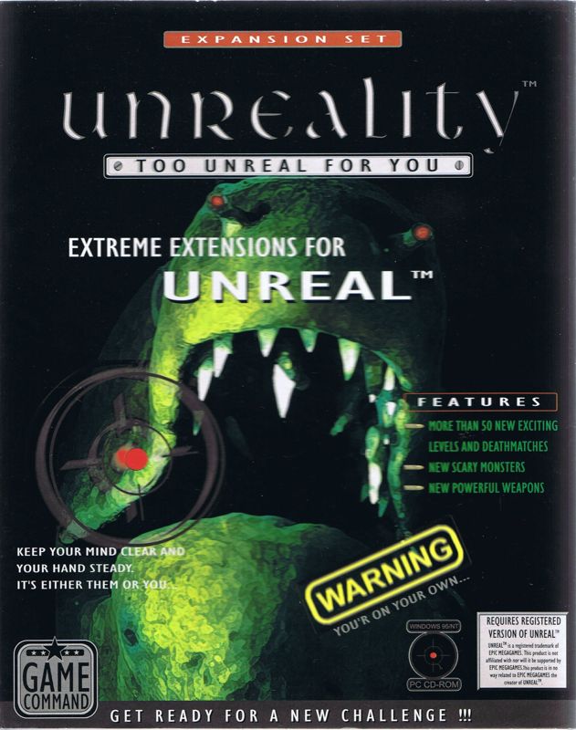 Front Cover for Unreality: Too Unreal for You (Windows)