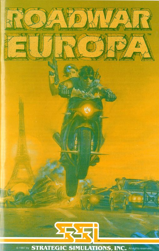 Manual for Roadwar Europa (Amiga)