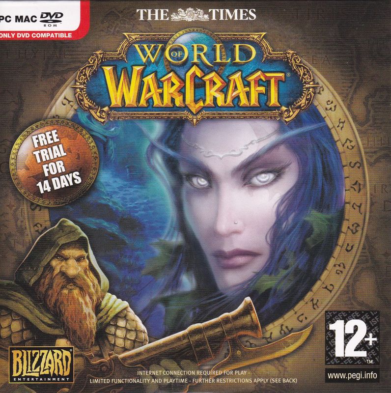 Front Cover for World of WarCraft (Macintosh and Windows) ('The Times' DVD release)