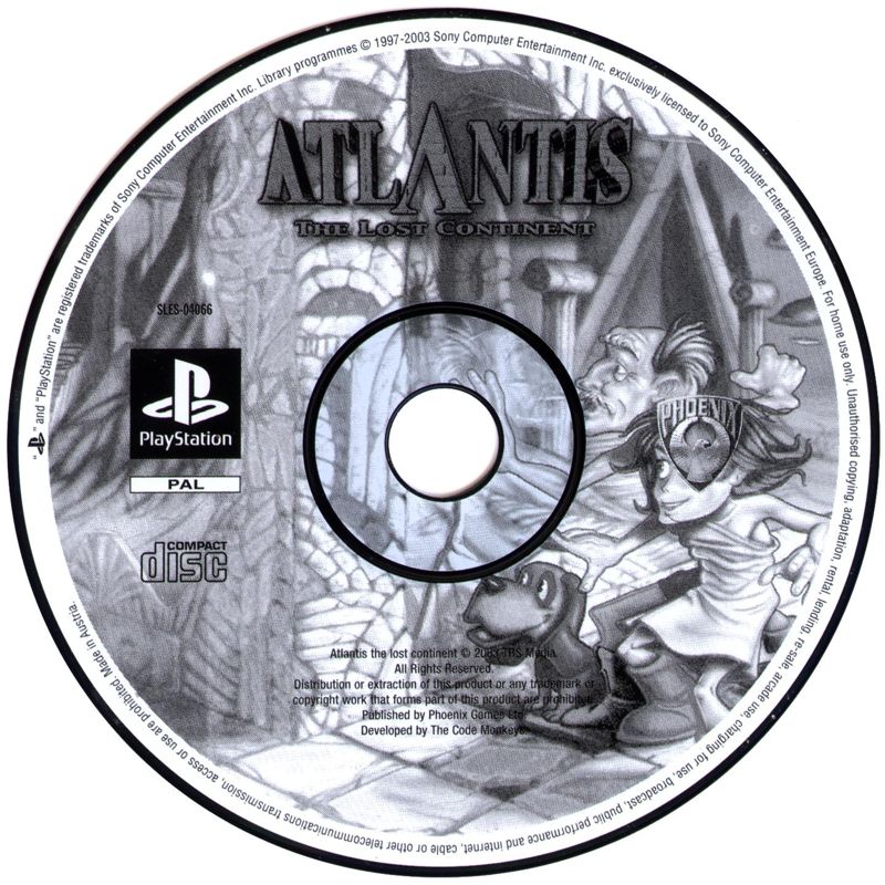 Media for Atlantis: The Lost Continent (PlayStation)