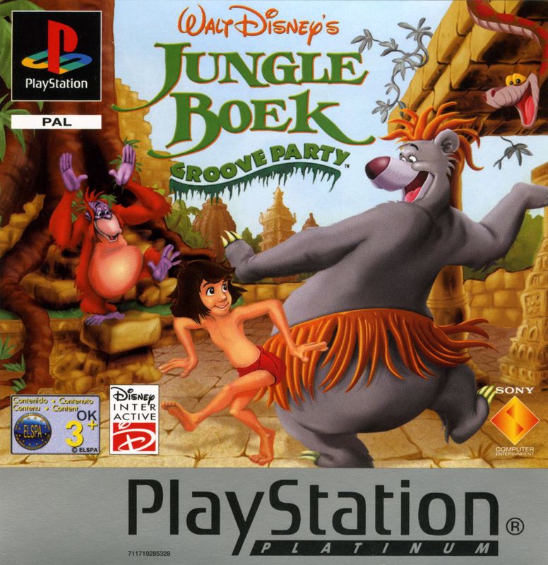 Front Cover for Walt Disney's The Jungle Book: Rhythm n' Groove (PlayStation) (Platinum release)