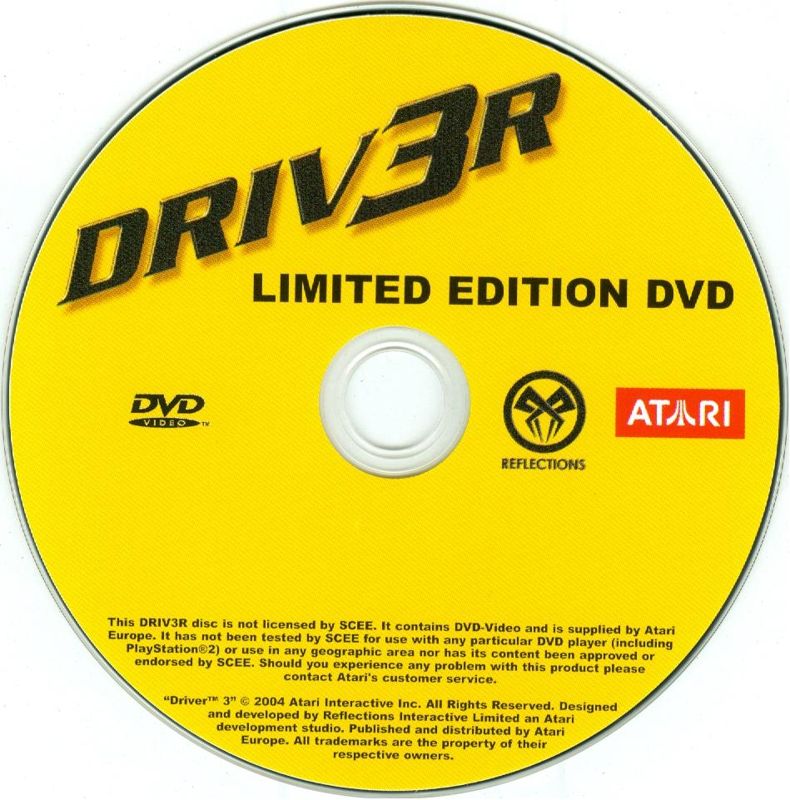 Media for Driver / Driver 2 (PlayStation): <i>Driv3r</i> promotional limited edition DVD