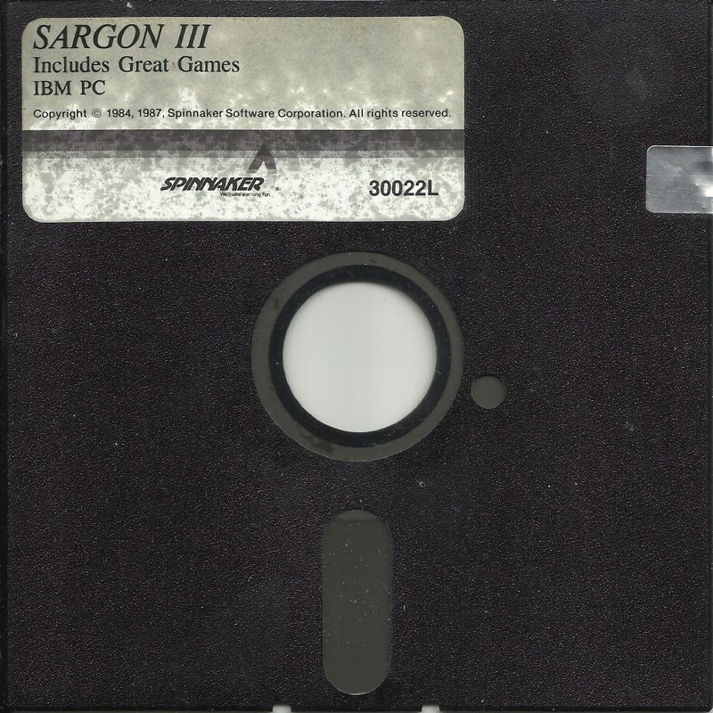 Media for Sargon III (DOS) (5.25" Release (Released by Spinnaker in 1987)): Disk (1/1)