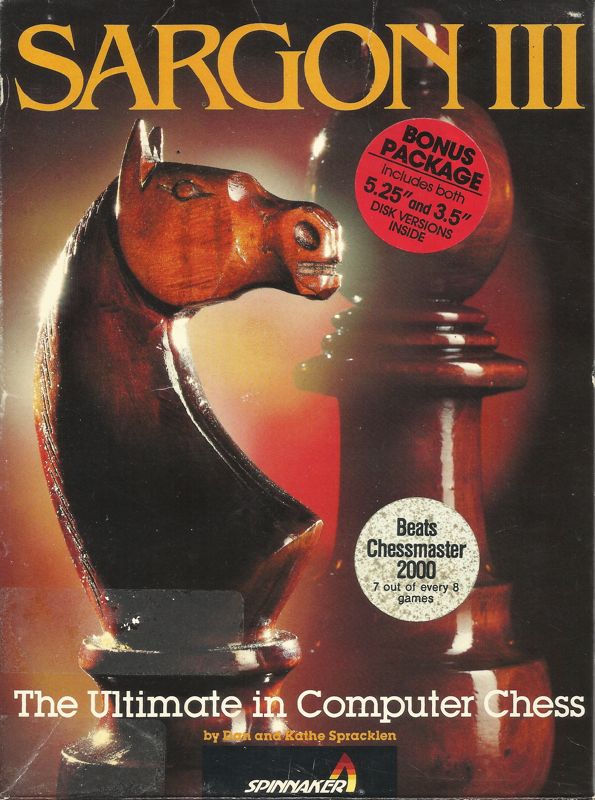 Front Cover for Sargon III (DOS) (Dual Media Release (Released by Spinnaker in 1988))