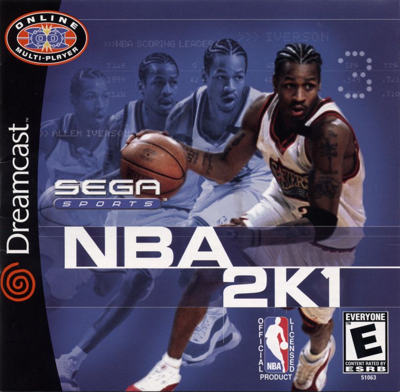 Front Cover for NBA 2K1 (Dreamcast) (Not For Resale release)