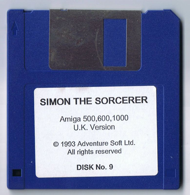 Media for Simon the Sorcerer (Amiga) (UK Amiga 500, 600, 1000 version): Disc 9/9