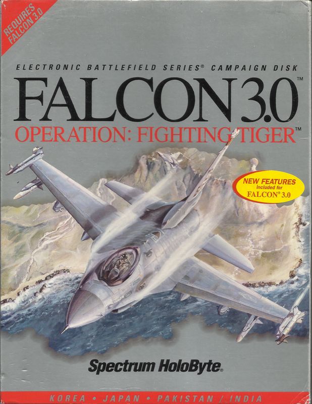 Front Cover for Falcon 3.0: Operation: Fighting Tiger (DOS) (5.25" floppy release)