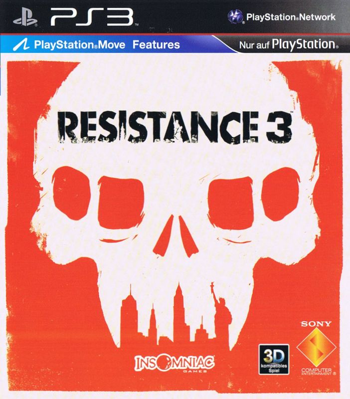 Inside Cover for Resistance 3 (PlayStation 3): Front of Flip Cover without USK Logo