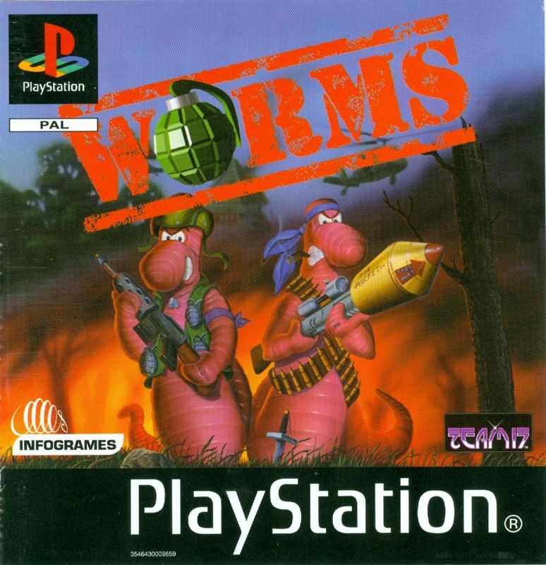 Front Cover for Worms (PlayStation) (1999 re-release)