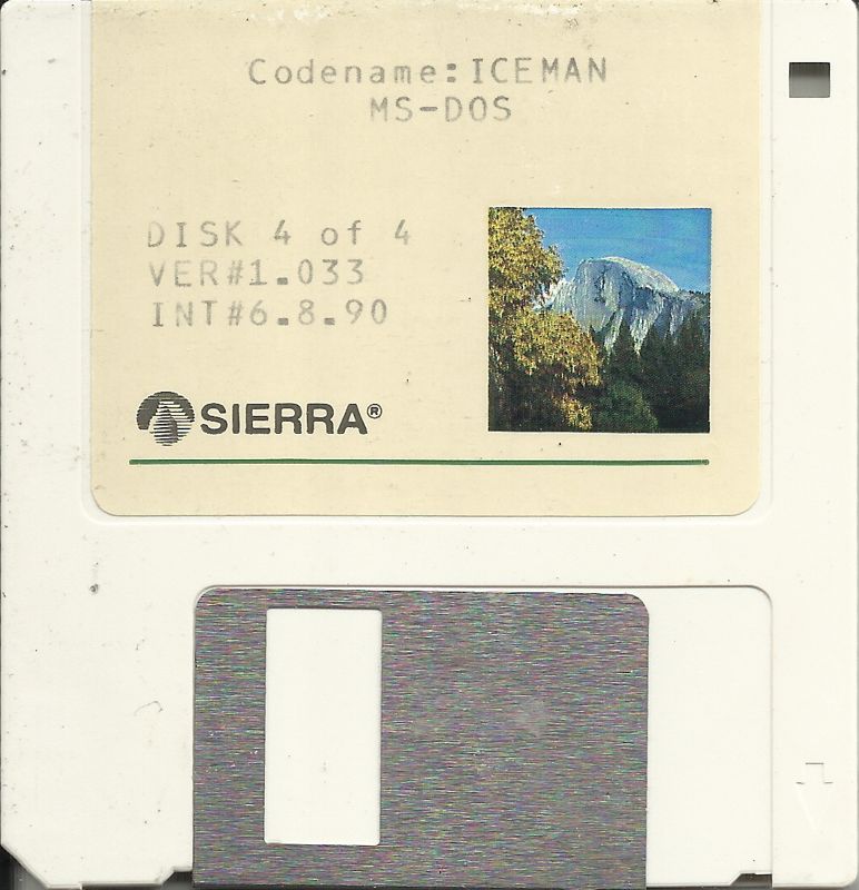 Media for Code-Name: Iceman (DOS) (Dual Media Release (ver #1.022 / Int #0.000.668)): 3.5" Disk 4/4 (ver 1.033)