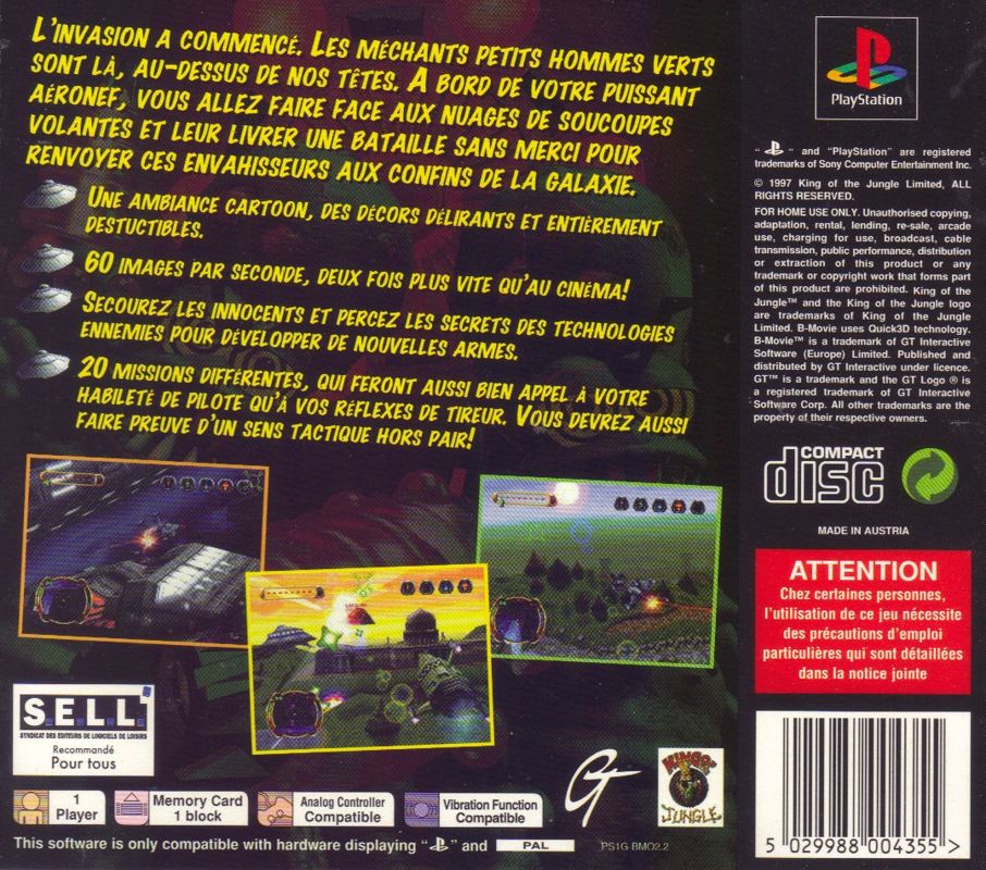 Back Cover for Invasion from Beyond (PlayStation)