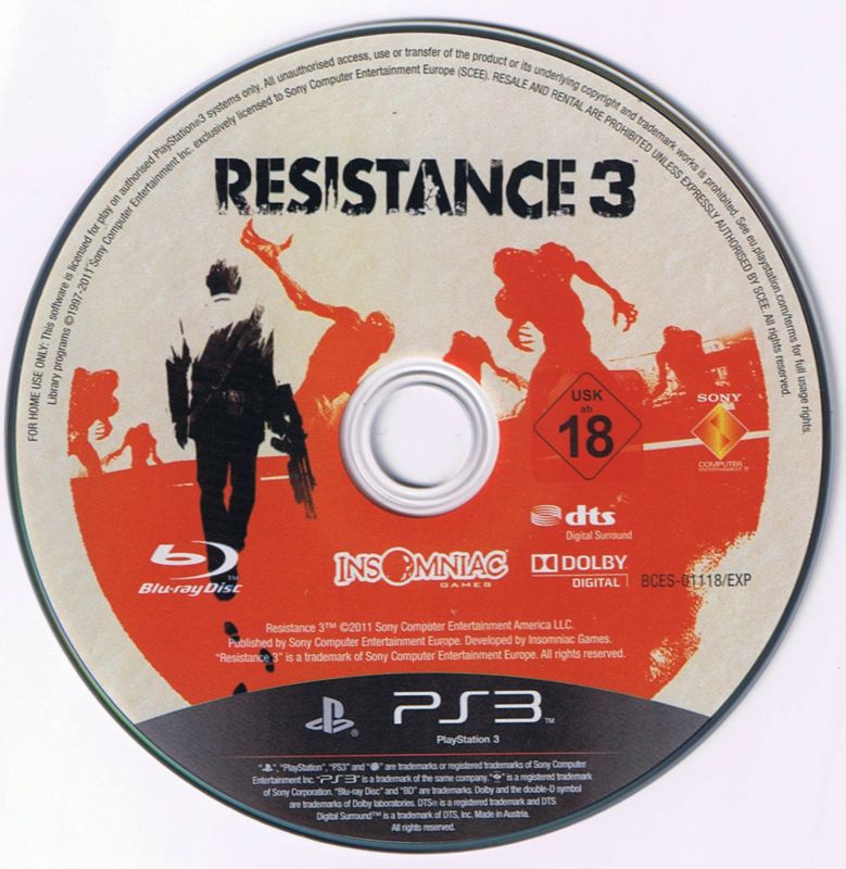 Media for Resistance 3 (PlayStation 3)